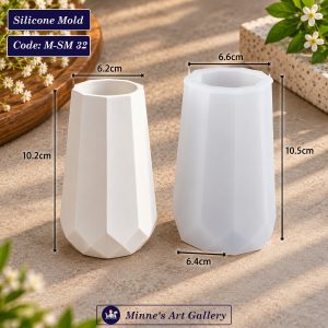 Silicone Mold Diamond Cut Vase Mold M-SM32