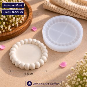 Silicone Mold Round Beaded Divider Tray Mold M-SM34