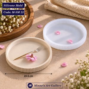 Silicone Mold Round Ribbed Tray with Divider Mold M-SM23