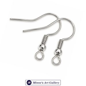 Silver-Tone Earring Hooks 2 Pieces