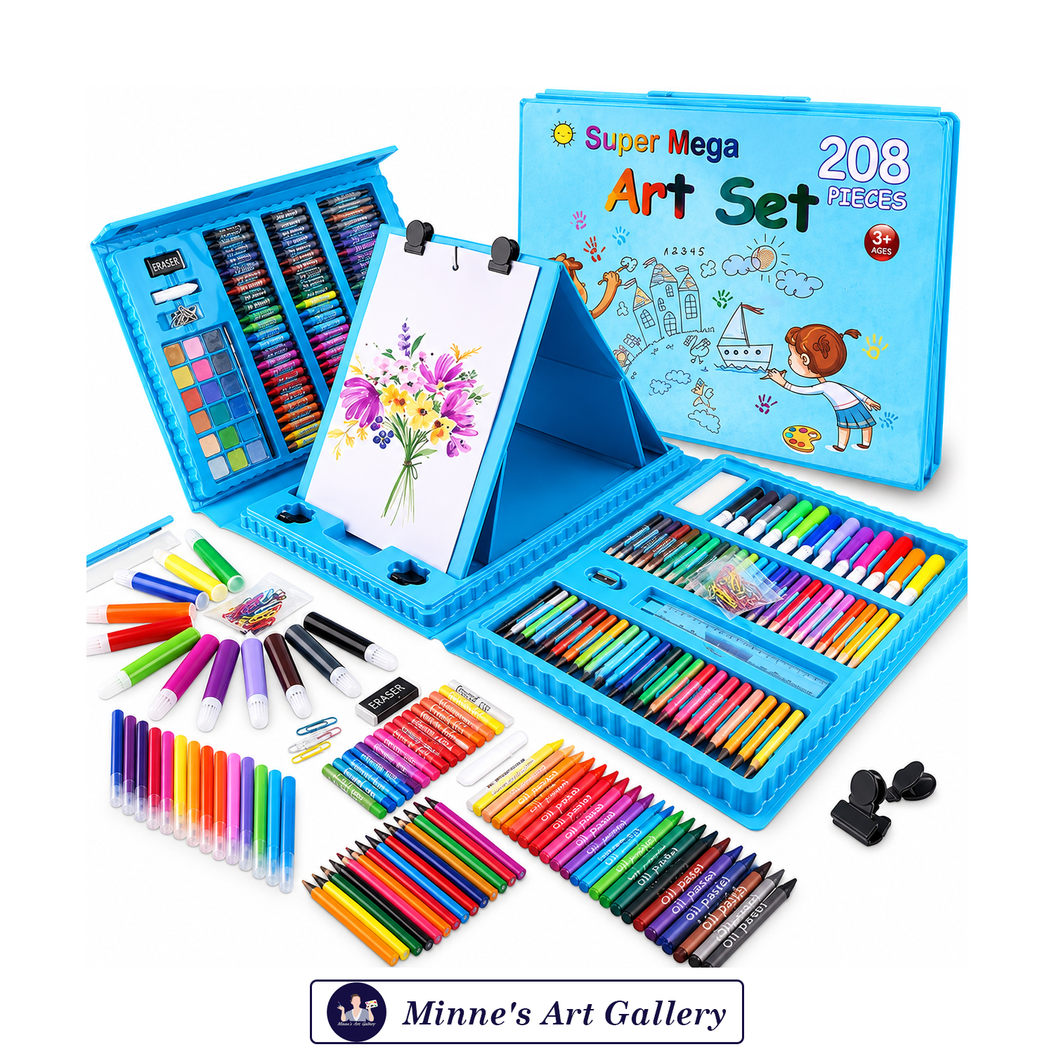 Super Mega Art Set 208 Pieces Sky Blue