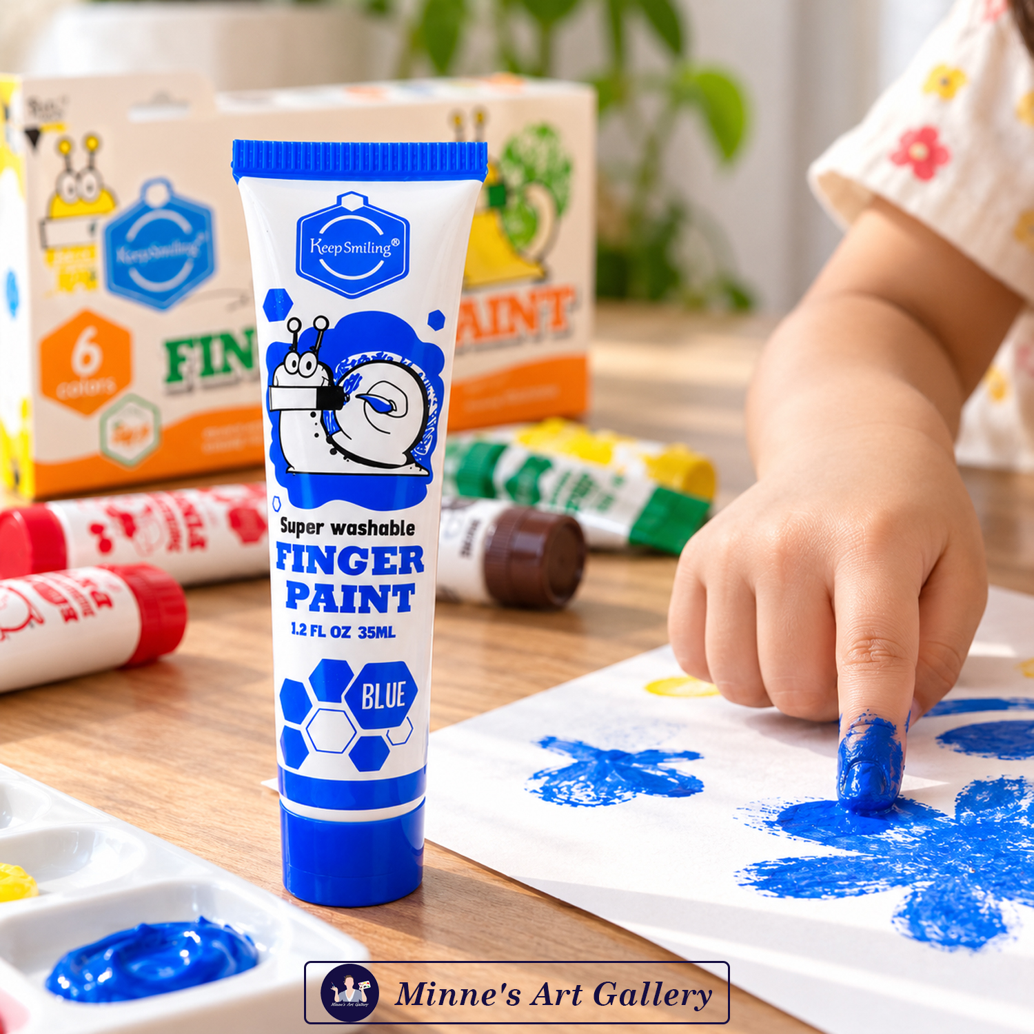 1. keep-smiling-finger-paint-set-6-colours-36ml-packaging Keep Smiling Finger Paint Set 6 Colours × 36ml Complete Set