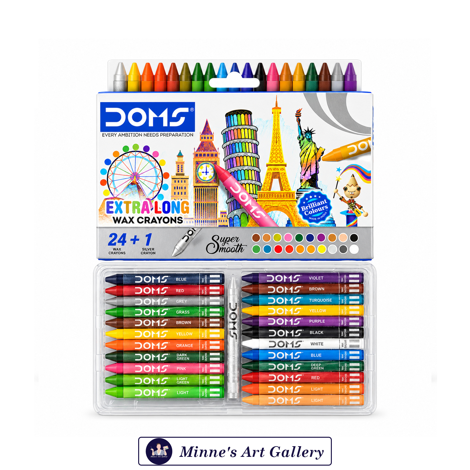 doms-extra-long-wax-crayons-24-plus-1-silver-crayon-usage DOMS Extra Long Wax Crayons for Drawing and Coloring