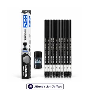 DOMS Karbon Super Dark Graphite Pencils – HB/2 – 10 Pieces