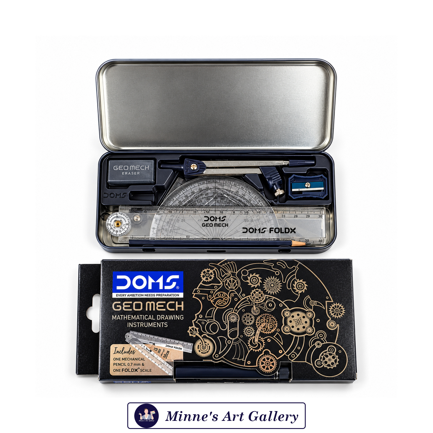DOMS Mathematical Drawing Instruments Set – 10 Pieces – Art No. 81631