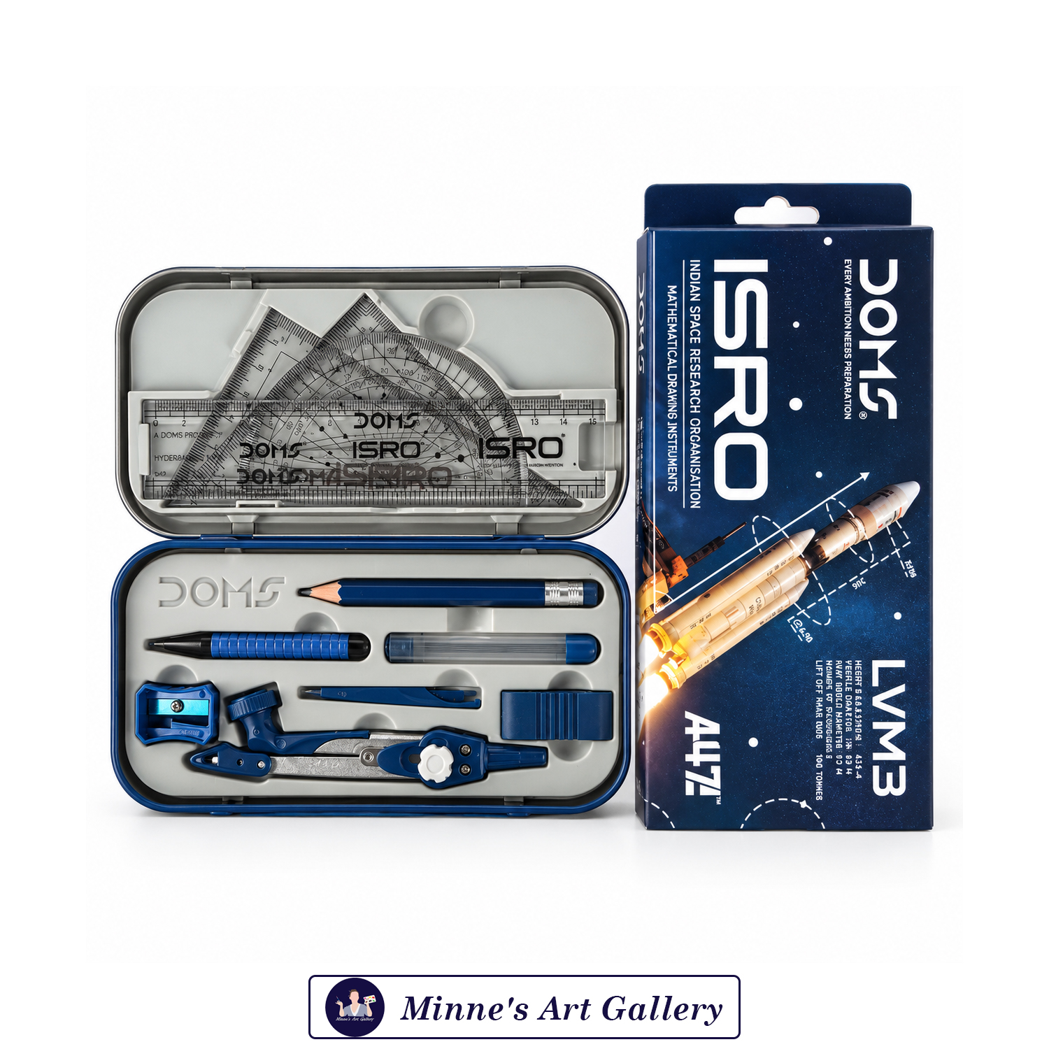 DOMS Mathematical Drawing Instruments Set – 11 Pieces – Art No. 80202