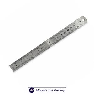 Stainless Steel Metal Ruler – 12 Inch (30cm) – Dual Measurement Scale